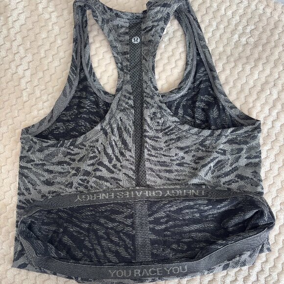 Lululemon Swiftly Tech Racerback 2.0 Tank Top Race Primal Clash Black Grey (size - Picture 3 of 4